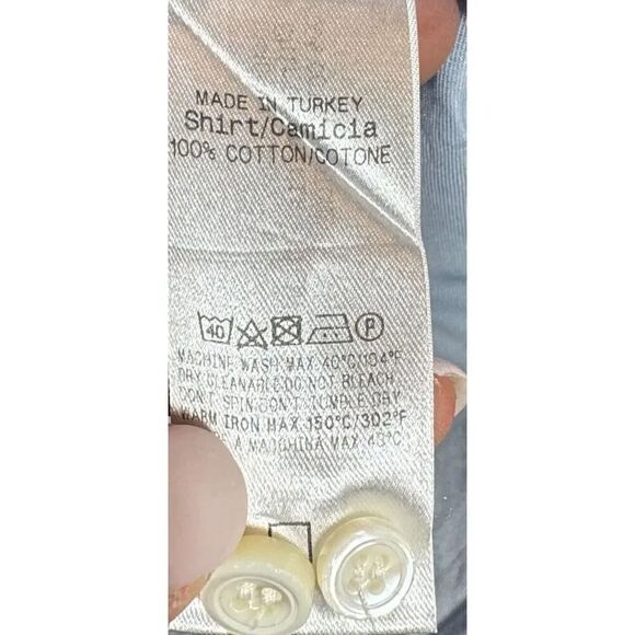 Ermenegildo Zegna Men's regular fit dress shirt size 42 16.5 flight blue - Picture 8 of 9